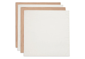 Jollein Muslin Cloth Small 70x70cm Biscuit/Ivory (4pack)