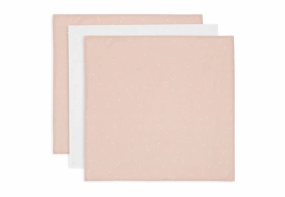 Jollein Muslin Cloth Small 70x70cm Twinkling Wild Rose (3-pack)