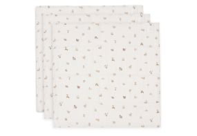 Jollein Muslin Cloth Small 70x70cm Animal Friends - 3 Pieces