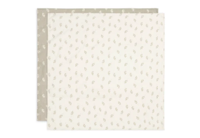 Jollein Muslin Cloth Large 115x115cm Twig Olive Green (2pack)