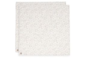 Jollein Muslin Cloth Large 115x115cm Elephant Tales - 2 Pieces