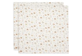 Jollein Hydrofiele Doek Large 115x115cm | Miffy Family Farm | 2 Stuks