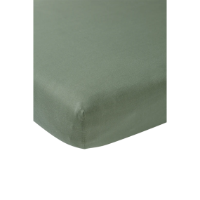 Meyco Jersey Home Fitted Sheet Forest Green 90x200cm