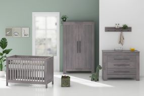 Born Lucky Baby Room 3 Piece Nevada Grey Black