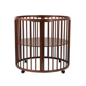 Born Lucky Round Box Walnut with Mattress