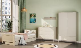 Born Lucky Teen Room Belmond Clay 3-Piece with Bed with Drawer