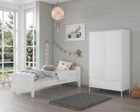 Born Lucky Teen Room Noel White 2-piece with Santiago Wardrobe