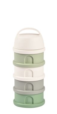 Beaba Stackable Portion Containers 4 Compartments Cotton White/Sage Green