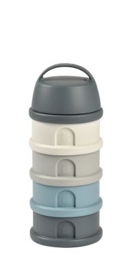 Beaba Stackable Dosing Boxes 4 Compartments Mineral Grey/Blue