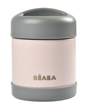 Beaba Stainless Steel Thermo-portion 300ml (Dark Mist/Light Pink)