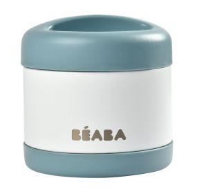 Beaba Stainless Steel Thermo Food Container 500ml (Baltic Blue/White)