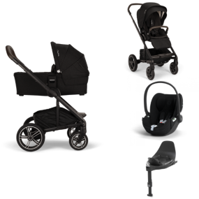Nuna Stroller 3 in 1 MIXX™ next Caviar + Cloud T I Size Car Seat + Cybex Rotating Base T