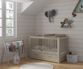 Born Lucky Combi Cot Alaska Clay