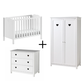 JAXX Amori Baby Room 3 Piece White