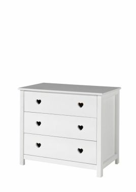JAXX Amori Chest of Drawers 3 Drawers White