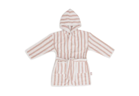 Jollein Bathrobe 1-2 Year Stripe Terry Wild Rose GOTS