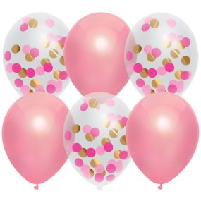Ballonnen Mix Princess Pink 30 cm 6 Stuks 