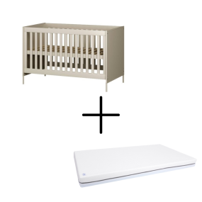 Born Lucky Growth Crib Belmond Clay 70 x 140 cm + Born Lucky Junior Mattress 70 x 140 cm