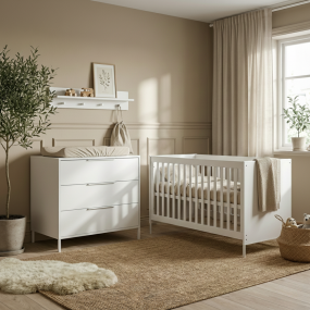 Born Lucky Grow Along Nursery Santiago White 2-Piece