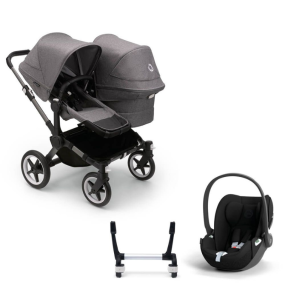 Bugaboo Donkey 5 Duo Kinderwagen 3 In 1 Graphite Grey Melange Met Cybex Cloud T Groep 0 Autostoel