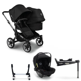 Bugaboo Donkey 5 Duo Kinderwagen 3 In 1 Graphite Midnight Black + Isofix Base