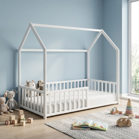 Cabino Floor Bed Tipi 70x140 White