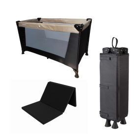 Cabino Camping Bed / Travel Bed Clay + Mattress