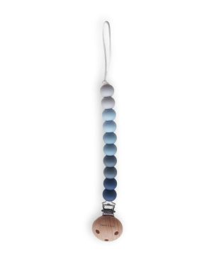 Chewie Pacifier Clip Silicone Beads Ombre Blue