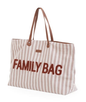 Childhome Family Bag Stripes - Nude/Terracotta