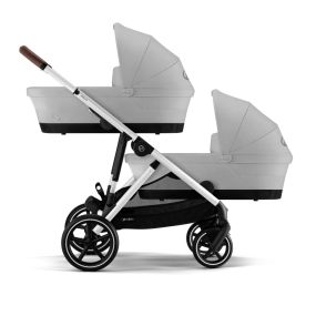 Cybex Tweeling Kinderwagen Gazelle S Silver Stone Grey Mid Grey