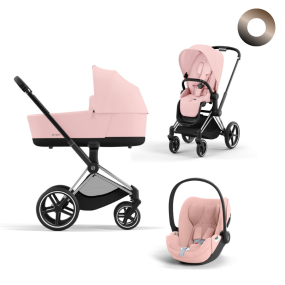 Cybex Priam Kinderwagen 3 In 1 Peach Pink Light Pink Style It Yourself Met Cybex Autostoel Cloud T
