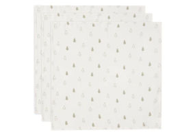 Jollein Muslin Cloth Small 70x70cm Happy Miffy Olive Green (3-Pack)