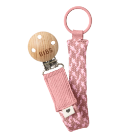 Bibs Pacifier Clip Dusty Pink/Baby Pink