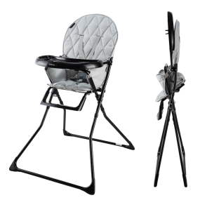 Cabino Folding High Chair Happy Grey