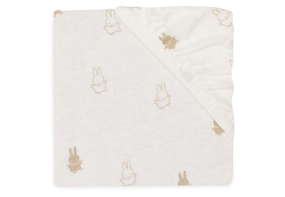 Jollein Fitted Sheet Jersey 40/50x80/90cm Happy Miffy Nougat