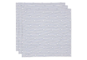 Jollein Muslin Cloth Small 70x70cm Miffy Stripe Navy (3pack)