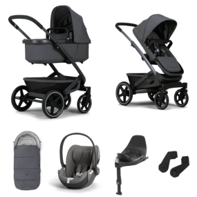 Joolz Stroller 3 In 1 Geo3 Stone Grey + Isofix Base + Footmuff