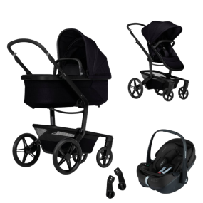 Joolz 3 in 1 Stroller Day5 Space Black + Joolz Maxi-Cosi Group 0 Car Seat Pebble 360 Pro
