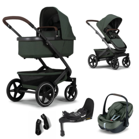 Joolz Pushchair 3 in 1 Geo3 Forest Green + Joolz Maxi-Cosi Group 0 Car Seat Pebble 360 Pro + Isofix Base