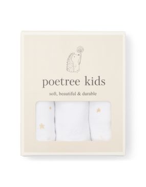 Poetree Kids Tetra Muslin Cloths Moon & Stars 60x60cm