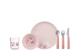 Mepal Children's Tableware Mio 6-Piece - Flowers & Butterflies