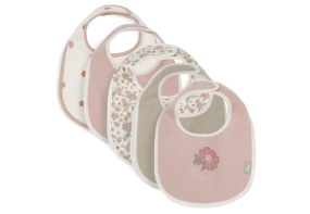 Jollein Bib Retro Flowers (5-pack)