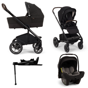Nuna Kinderwagen 4 in 1 MIXX™ next Caviar + Autostoel PIPA™ next + Nuna 360° base