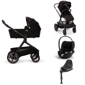 Nuna Stroller 3 in 1 DEMI™ next Caviar + Car Seat Cloud T I Size + Cybex Rotating Base T