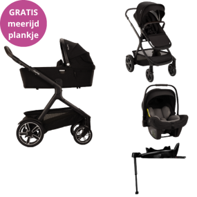 Nuna Stroller 3 in 1 DEMI™ next Caviar + Car Seat PIPA™ next + Nuna 360° base