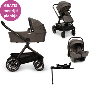 Nuna Kinderwagen 3 in 1 DEMI™ next Thunder + Autostoel PIPA™ next + Nuna 360° base