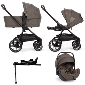 Nuna TRIV™ lx Kinderwagen 4 in 1 Chestnut + Autostoel ARRA™ flex + Isofix 360° Base Next