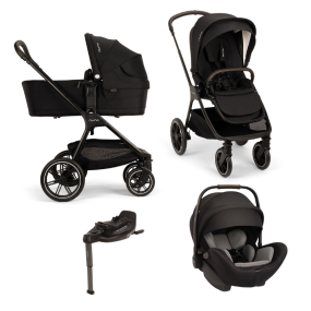 Nuna TRIV™ lx Stroller 3 in 1 Caviar + Car Seat ARRA™ flex + BASE™ curv