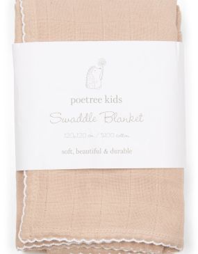 Poetree Kids Swaddle Blanket Camel 120x120cm