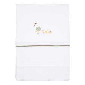 Little Dutch Cradle Sheet Little Farm Embroidered